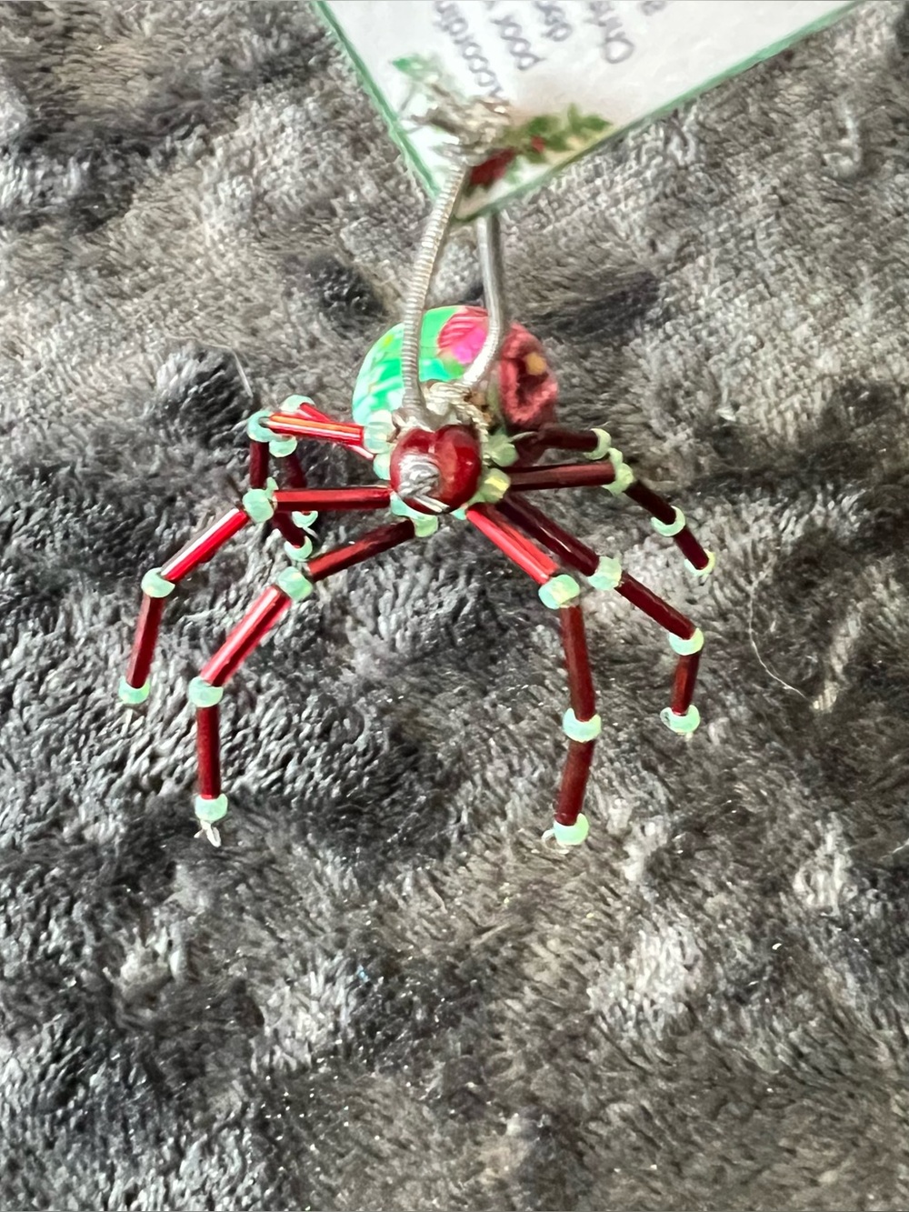 SJB Productions Beaded Spider Ornament/ 200 Year Old German Christmas Fable